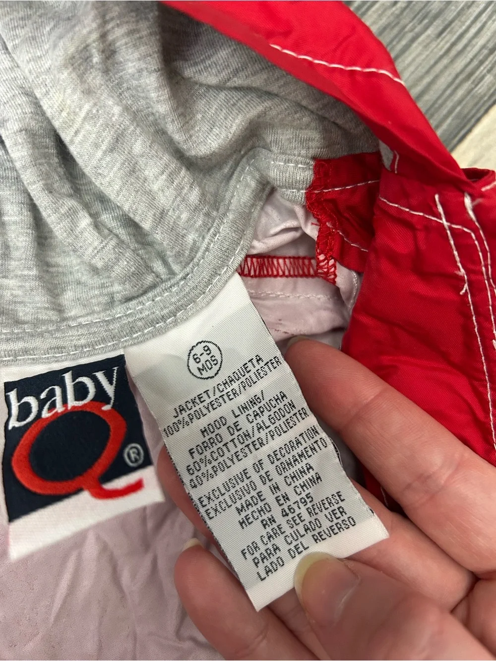Vintage Baby Q‎ Y2K Red Little Rookie Windbreaker Jacket Size 6-9 Months